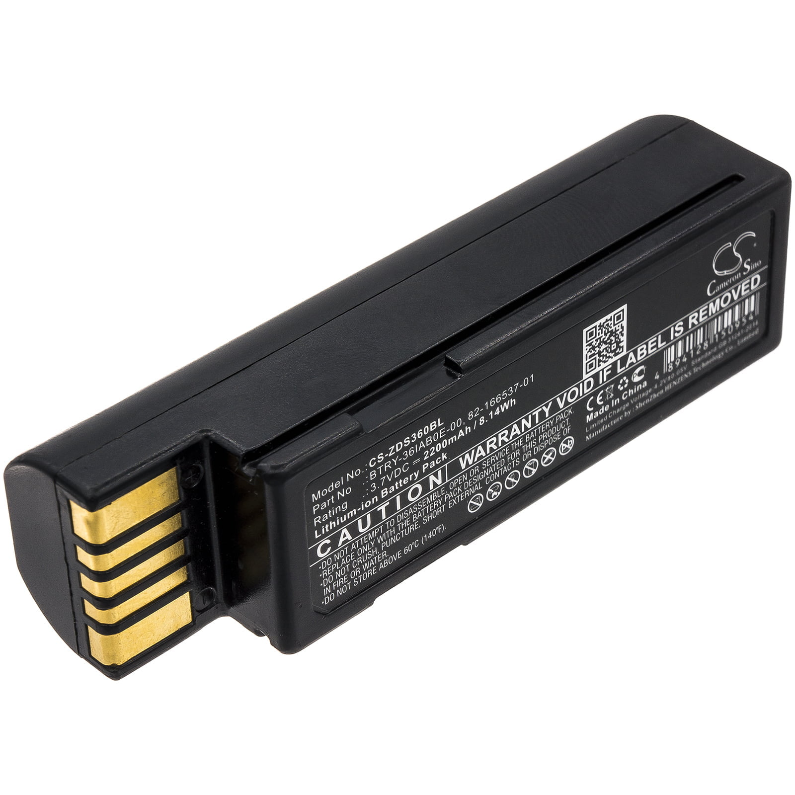 ZEBRA 82-166537-01 Replacement Battery 3.7V 2200mAh