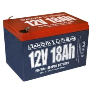 Dakota Lithium – 12V 18Ah LiFePO4 Deep Cycle Battery – 11 Year USA Warranty 2000+ Cycles – Built in BMS – For Ice Fishing, Kayaks, Marine, Fish Finders, and More