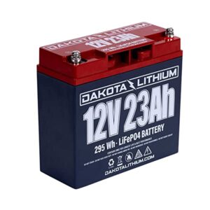 Dakota Lithium – 12V 23Ah LiFePO4 Deep Cycle Battery – 11 Year USA Warranty 2000+ Cycles – Perfect for Ice Fishing, Fish Finders, and More
