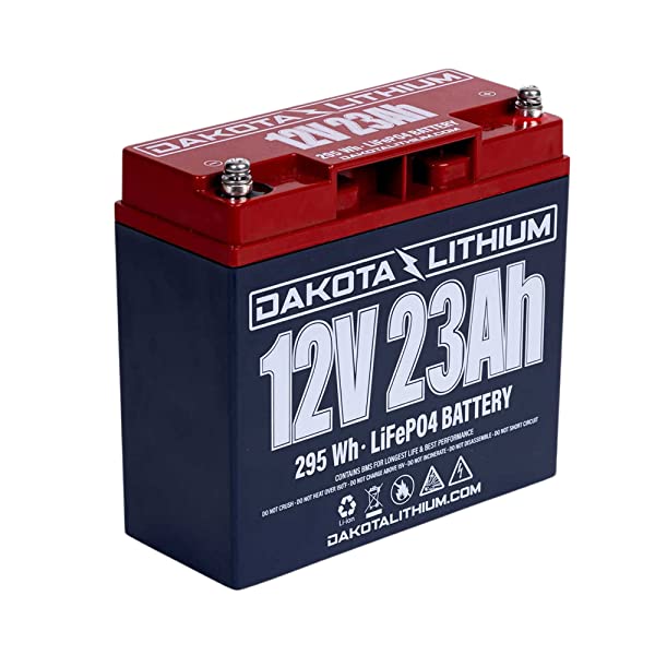 Dakota Lithium – 12V 23Ah LiFePO4 Deep Cycle Battery – 11 Year USA Warranty 2000+ Cycles – Perfect for Ice Fishing, Fish Finders, and More