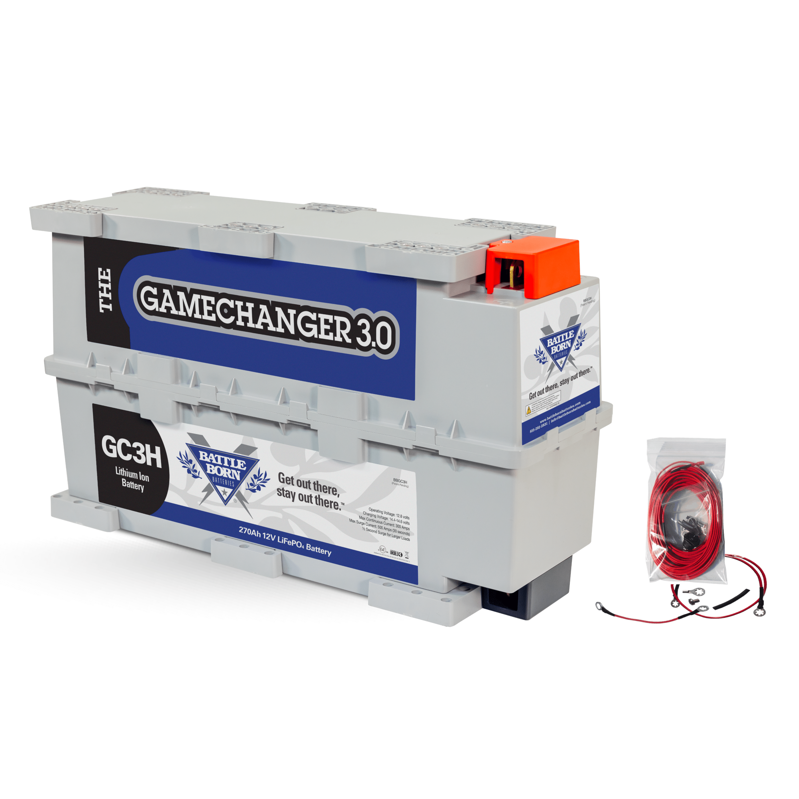 12V GC3 LiFePO4 Heated Battery Kit
