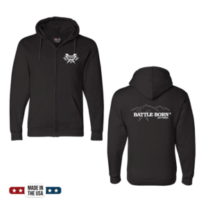 Battle Born Batteries Unisex Full Zip Hoodie