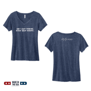 Battle Born Batteries Women’s Short Sleeve V-Neck Tee