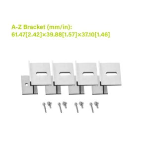 Universal Flat Mount Z-Bracket Set (5W to 75W)