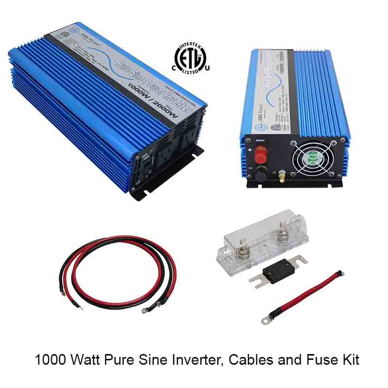 1000 Watt Pure Sine Power Inverter Kit