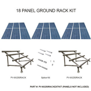 SOLAR RACK GROUND MOUNT FOR 190-380 WATT SOLAR PANELS – Fits up to 18 panels