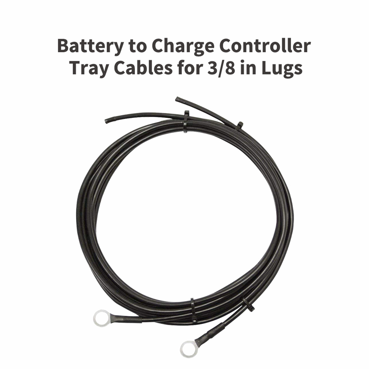 Battery to Charge Controller Tray Cables for 3/8 in Lugs