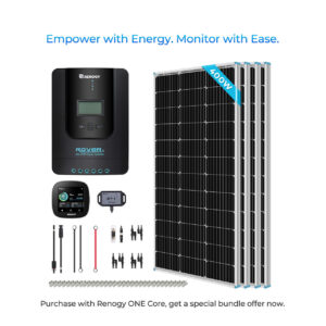 New 400 Watt 12 Volt Solar Premium Kit W/MPPT Solar Charge Controller W/Renogy ONE Core