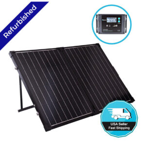 Open Box 100 Watt 12 Volt Monocrystalline Foldable Solar Suitcase with Voyager