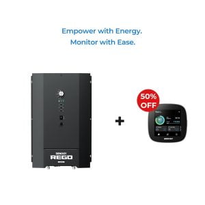 REGO 3000W 12V Pure Sine Wave HF Inverter Charger Split-phase Design w/ Renogy ONE Core