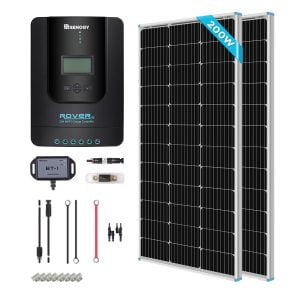 Open Box New 200 Watt 12 Volt Solar Premium Kit