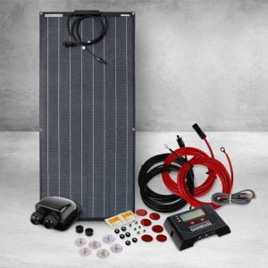 Dakota Lithium 100-Watt Solar Panel & RV Roof Mount Kit