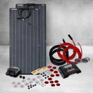 Dakota Lithium 200-Watt Solar Panel & RV Roof Mount Kit