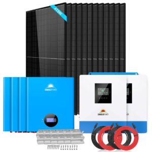 Off Grid Solar Kit 10000W 48VDC 120VAC/240V 20.48KWH Powerwall Lithium Battery 12 X 415 Watts Solar Panels SGM-10M2T