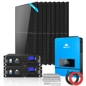 Off-Grid Solar Kit 8000W 48VDC 120V/240V LifePo4 10.24KWH Lithium Battery 8 X 415 Watts Solar Panels SGR-8K10E