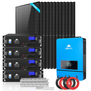OFF GRID SOLAR KIT 12 X 415 WATTS SOLAR PANELS 4 X 5.12KWH LITHIUM BATTERY 8000W SOLAR INVERTER 48VDC 120V/240V SGM-8K20