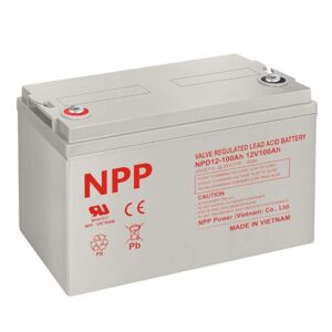NPP 12V 100Ah Deep Cycle AGM Battery, Group 31 Sealed Lead Acid Rechargeable, T16A Terminal Replacement for UPS Backup, RV, Marine, Trolling Motor, Solar and Off-Grid System