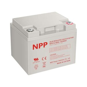 NPP 12V 40Ah AGM Deep Cycle Battery, Rechargeable SLA with Nut & Bolt (T14) Terminals for Power Wheel, Scooter, Trolling Motor Replacement, UPS Backup, UB12400, ML40-12, ES40-12