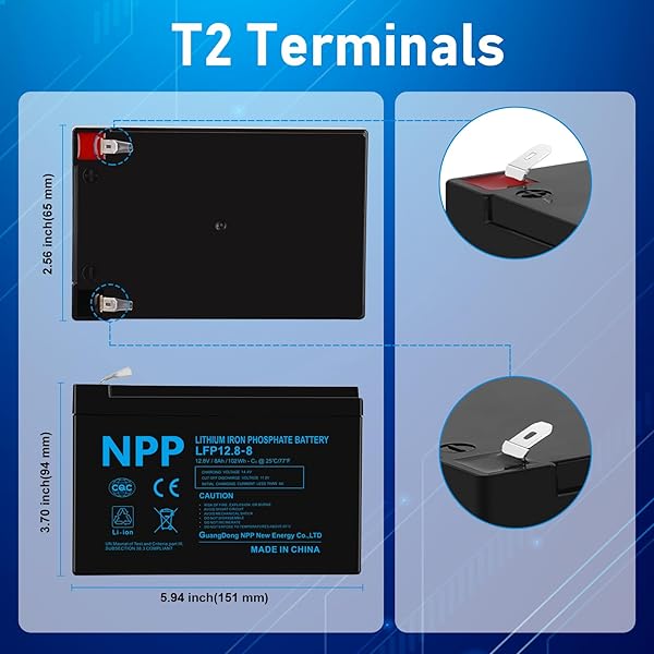 NPP-128V-8Ah-LiFePO4-Deep-Cycle-Battery-Lithium-Iron-Phosphate-Battery-2000-Cycles-Rechargeable-Built-in-10A-BMS-Ba-B0CL973VJC-2