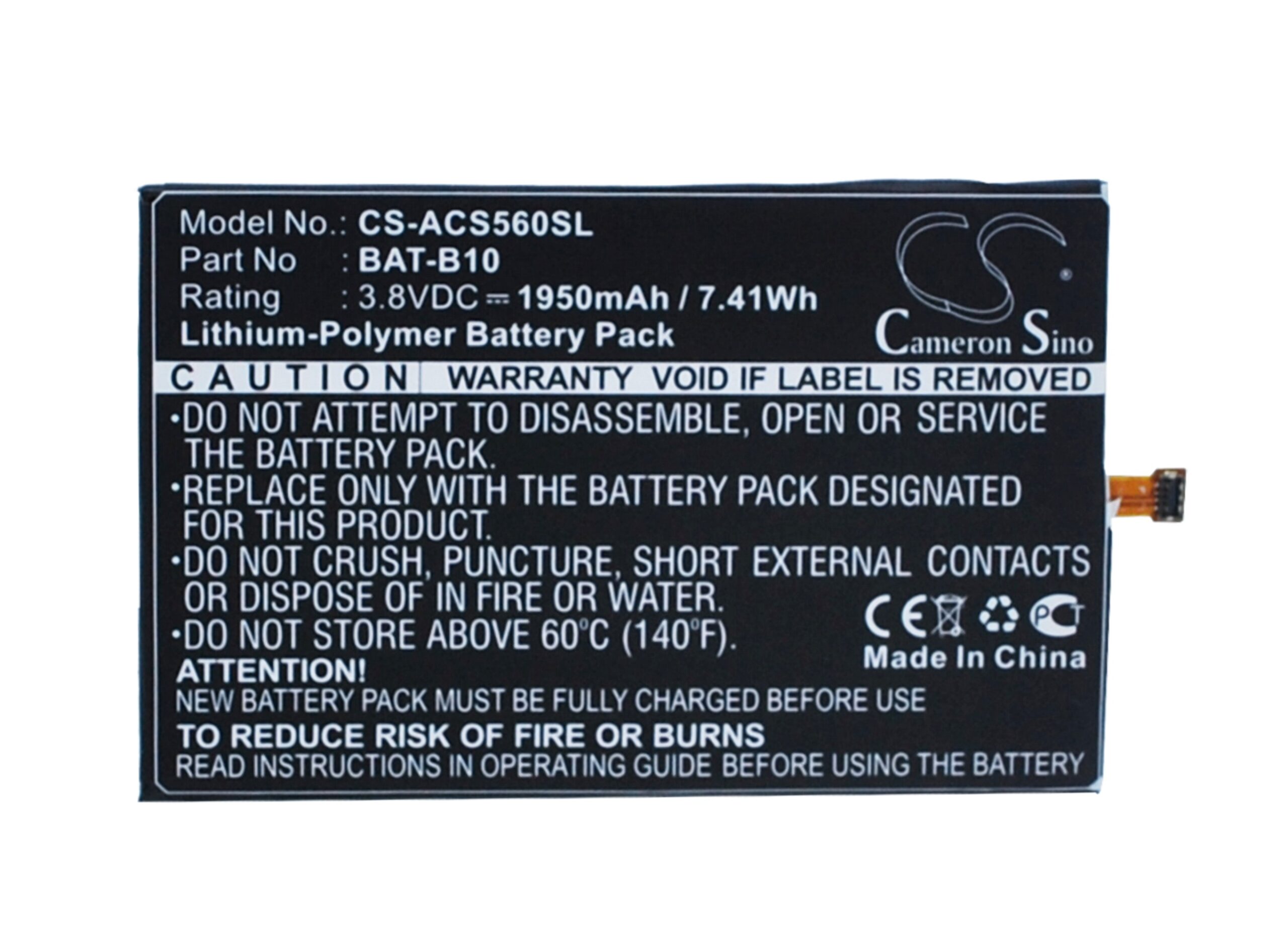 Acer Liquid Jade S55 Mobile Replacement Battery 3.8V 1950mAh