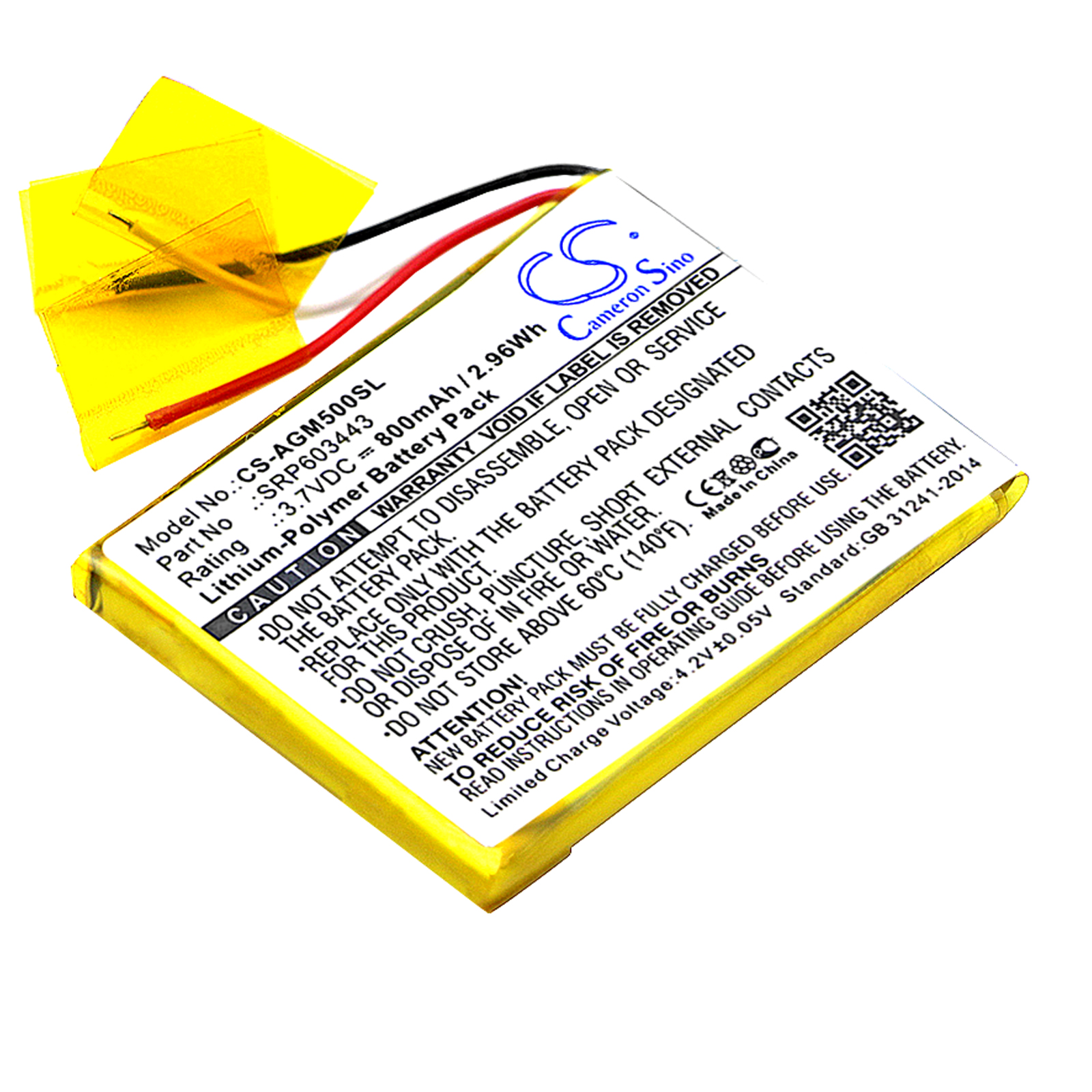 Astro A50 SRP603443 Wireless Headset Replacement Battery 800mAh