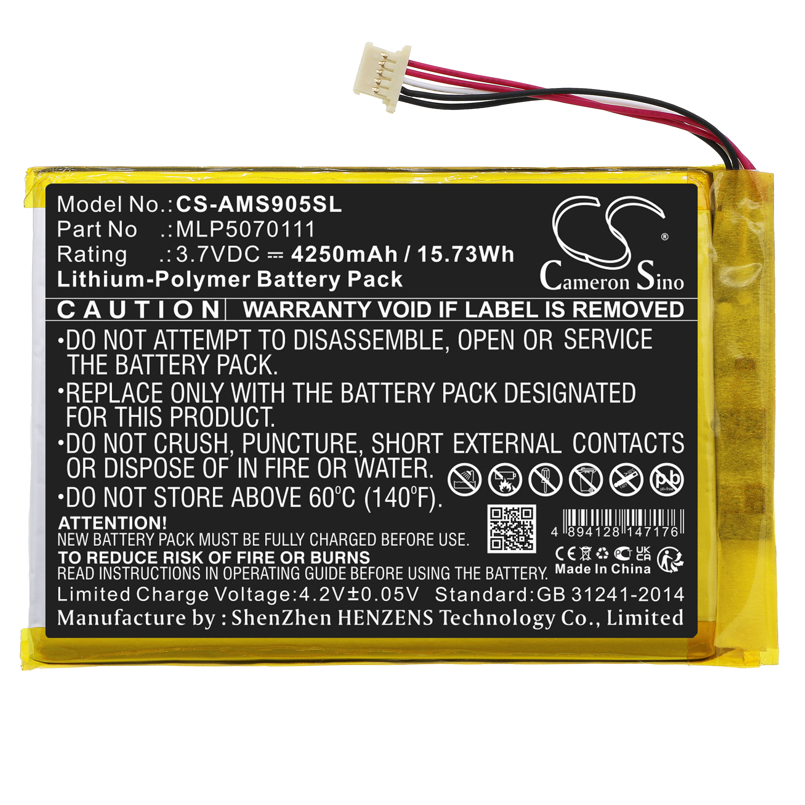 Autel DS808 DS808K IM508 MaxiCOM MK808K-BT Replacement Battery 4250mAh