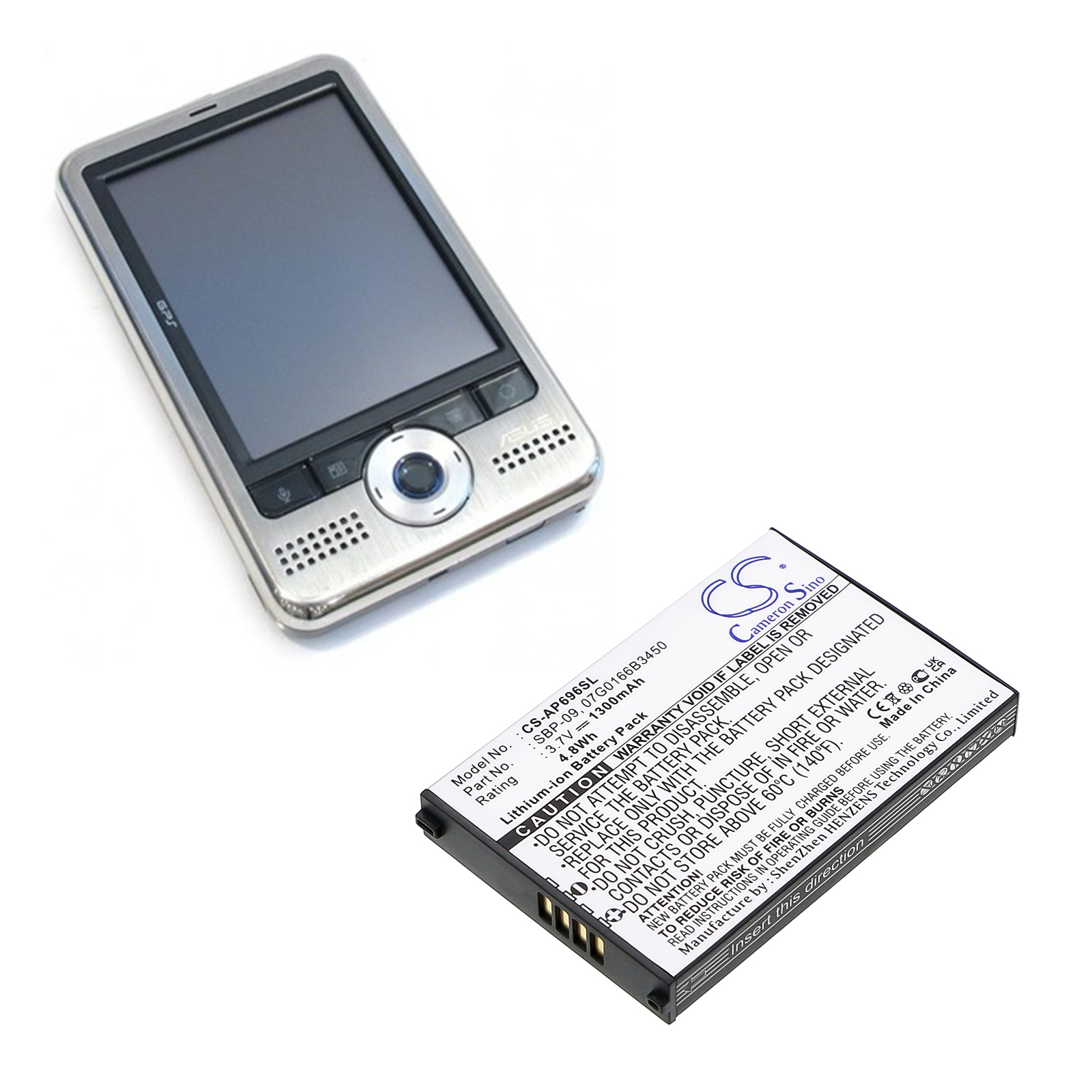 Asus Mypal A626 MyPal A686 Replacement Battery 3.7V 1300mAh