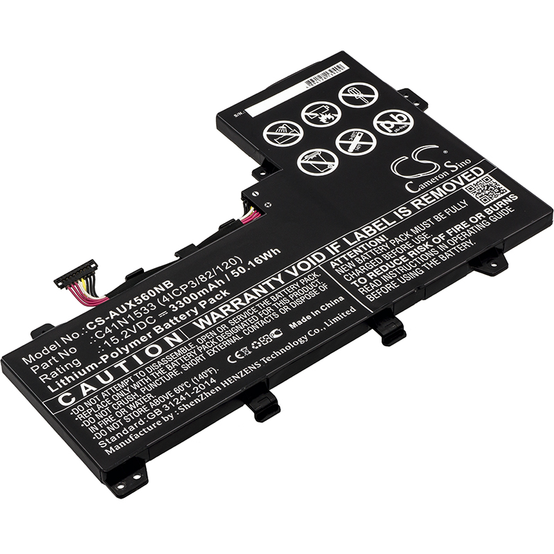 ASUS Q524U BATTERY REPLACEMENT C41N1533 BATTUX560-2 FZ025T Q254UQ Replacement Battery
