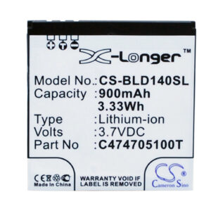 BLU D140 D141S D141W Dash JR Dash Junior Replacement Battery 3.7V 900mAh