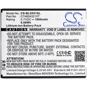 BLU D530K D531K Studio 5.0K Replacement Battery 3.7V 1800mAh