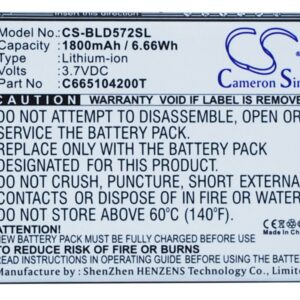 BLU D572 Studio 5.0 S II Replacement Battery 3.7V 1800mAh