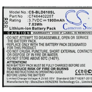 BLU D610 Studio 5.5 Replacement Battery 3.7V 1900mAh