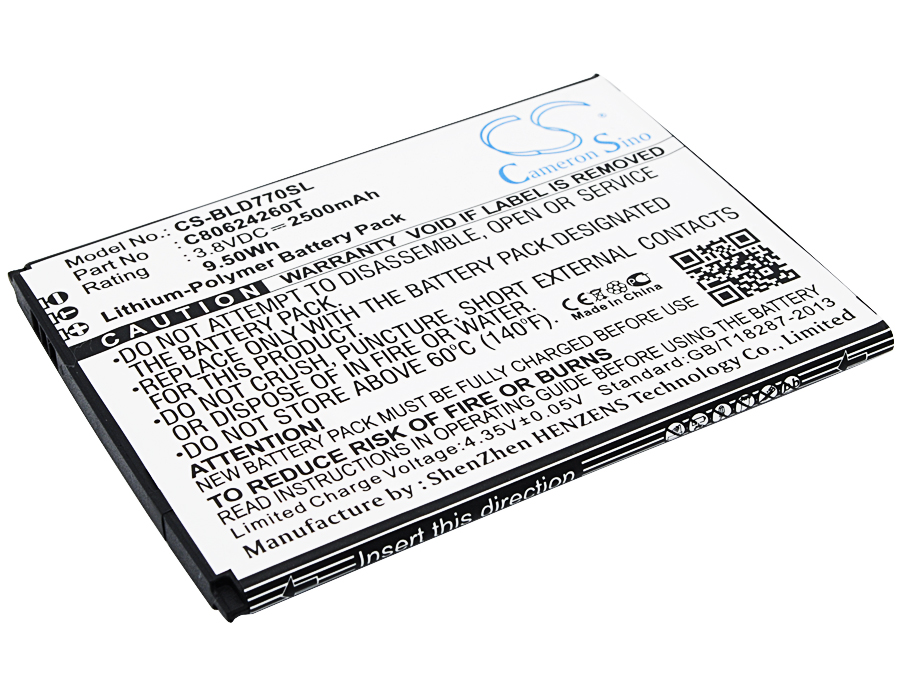 BLU D770U Studio X Plus Replacement Battery 3.8V 2500mAh