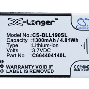 BLU L190a L190i L190L L190U Replacement Battery 3.7V 1300mAh