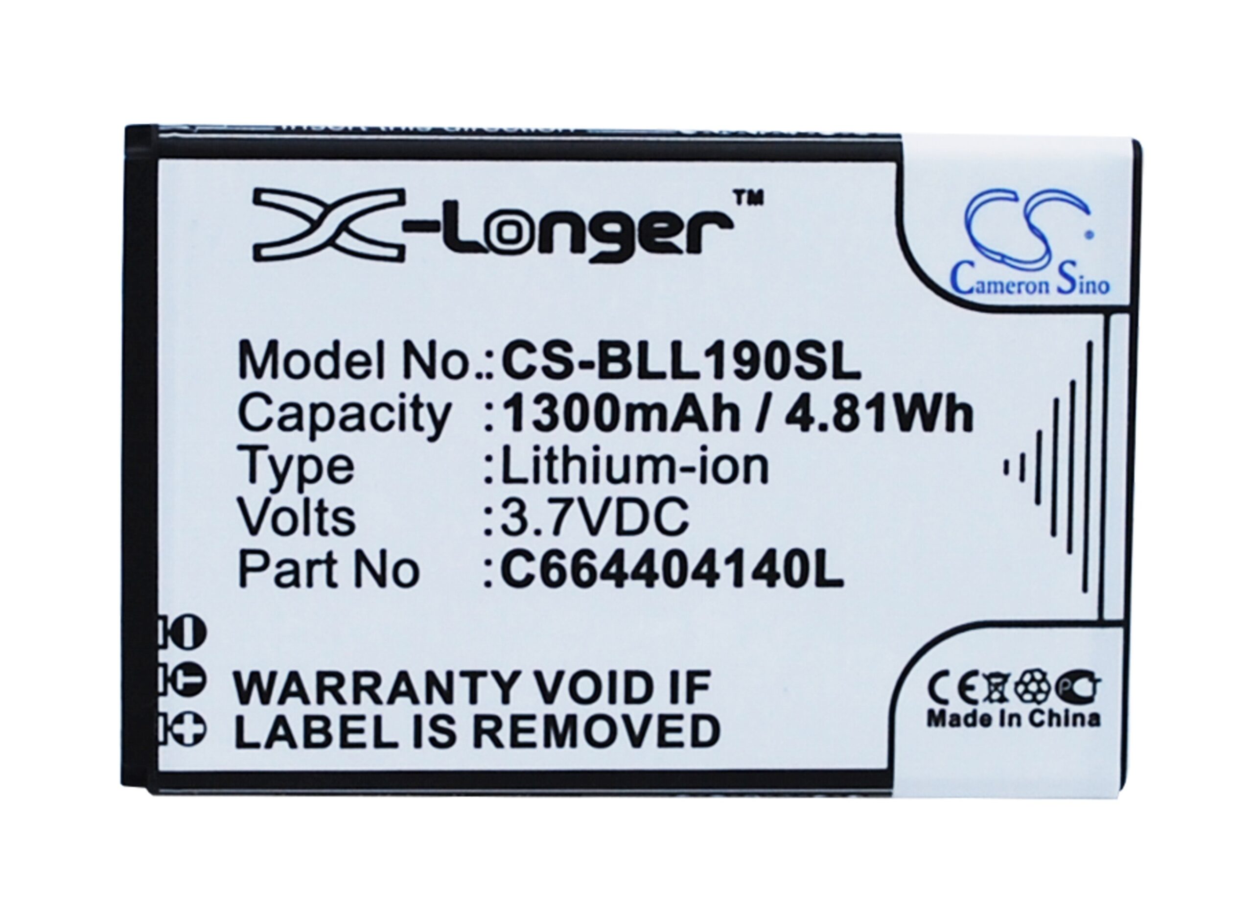 BLU L190a L190i L190L L190U Replacement Battery 3.7V 1300mAh