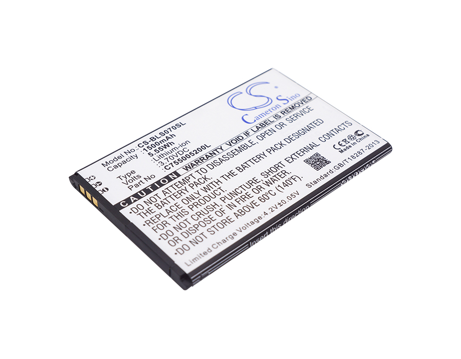 BLU S070Q Studio Selfie Replacement Battery 3.7V 1500mAh