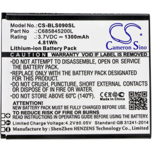 BLU S090Q Studio C HD Replacement Battery 3.7V 1300mAh