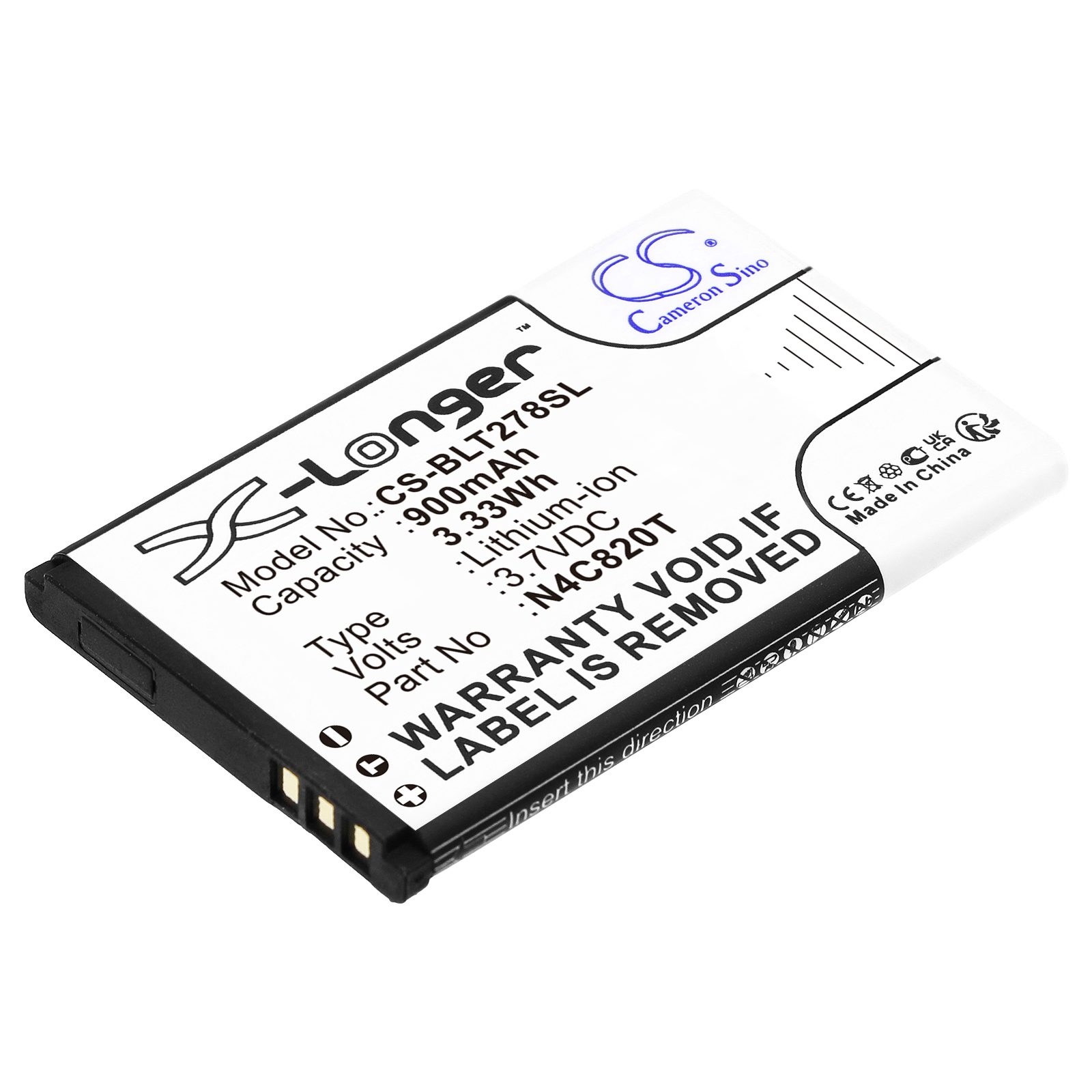 BLU Aria Jenny II Replacement Battery 3.7V 900mAh