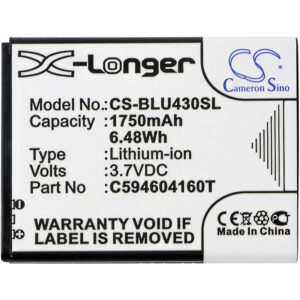 BLU D910A VIVO 4.3 Replacement Battery 3.7V 1750mAh