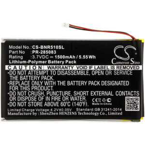 Barnes & Noble BNRV510 Replacement Battery 3.7V 1500mAh