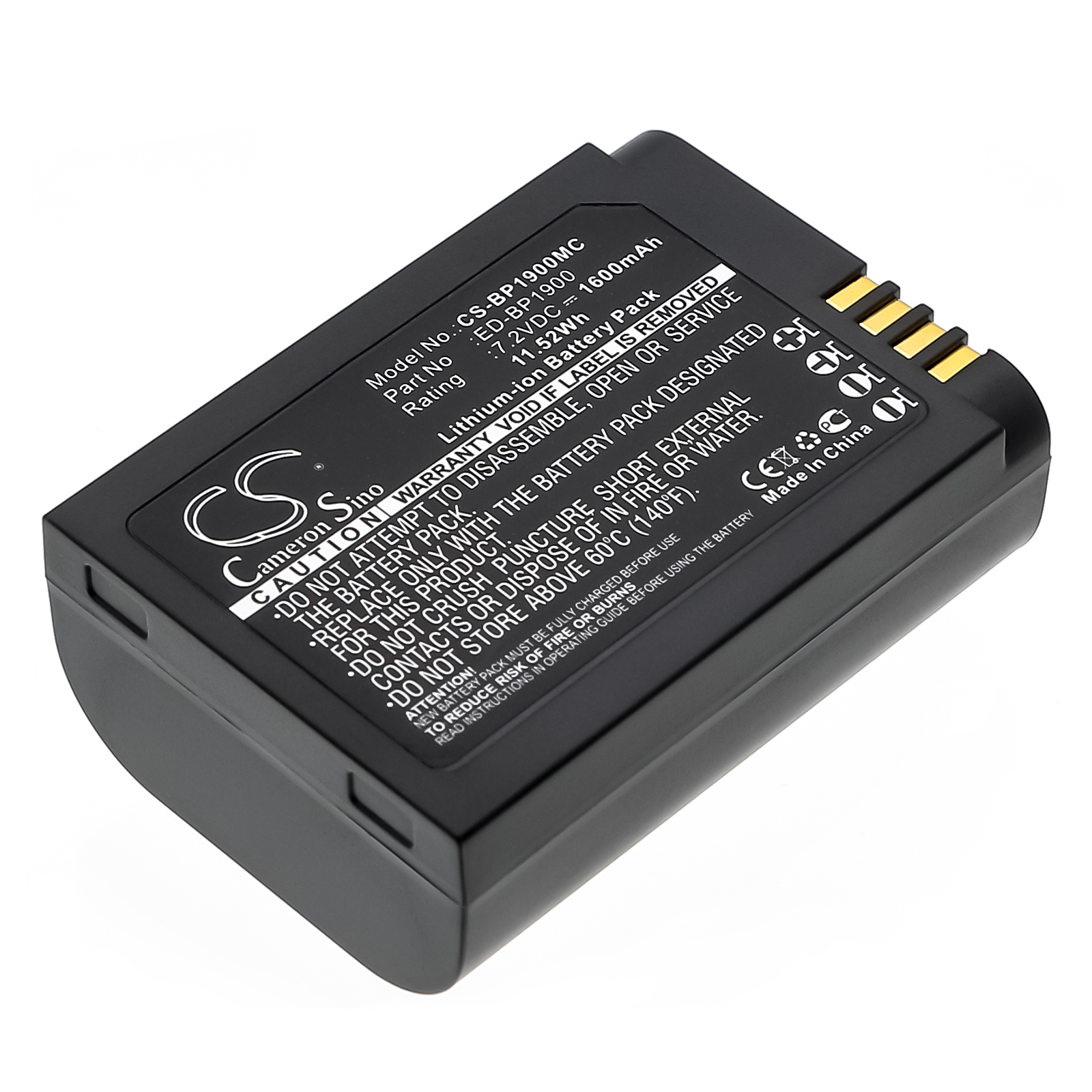 Samsung EV-NX1ZZZBMBUS Replacement Battery 7.2V 1600mAh