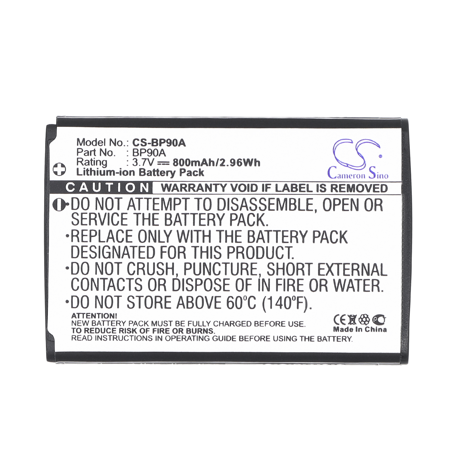 Samsung HMX-E10 HMX-E110 Replacement Battery 3.7V 800mAh