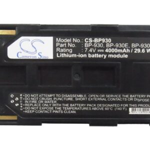Canon C2 DM-MV1 DM-MV10 E1 E2 E30 ES300V ES4000 Replacement Battery 4000mAh