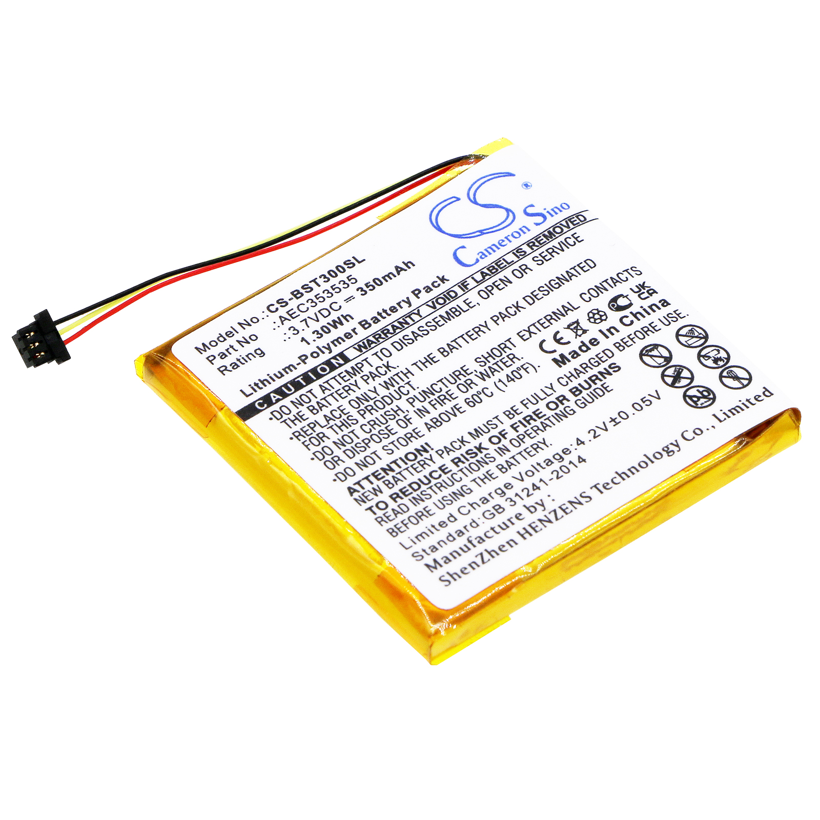 Beats A1796 Solo 2.0 Headset Replacement Battery 3.7V 350mAh