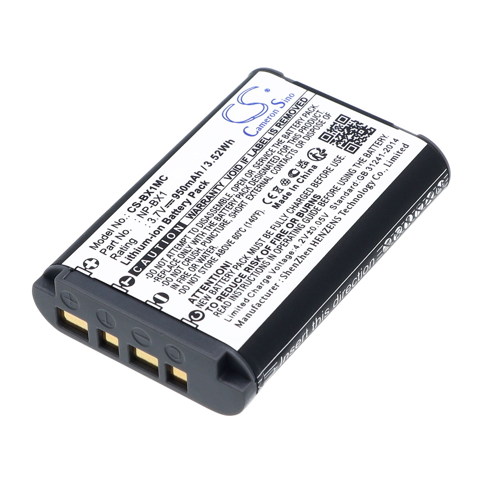 Sony NP-BX1 Handycam & Cyber-shot & Action Cam Replacement Battery 950mAh