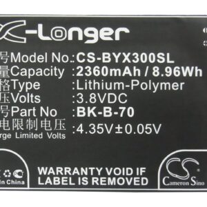 BBK PD1227L xShot X3F Replacement Battery 3.8V 2360mAh