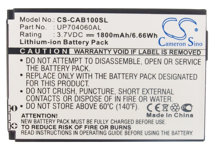 CAT B10 UP704060AL Mobile/SmartPhone Replacement Battery 1800mAh
