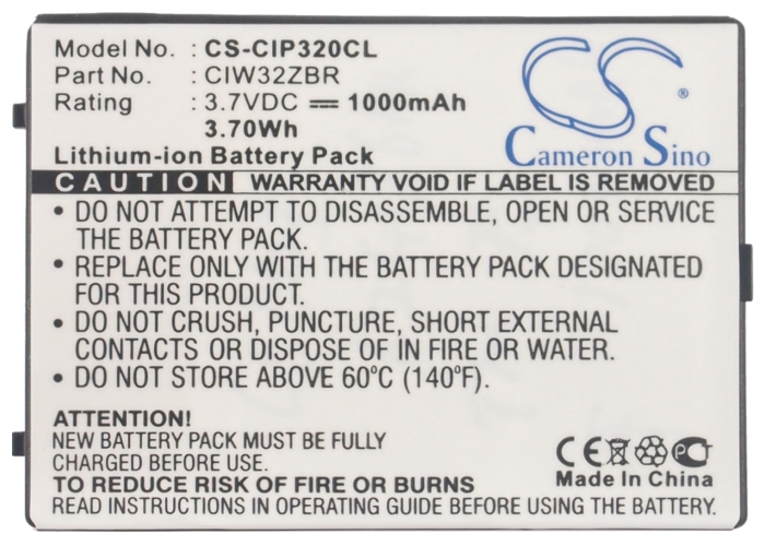 Cisco Linksys WIP300 WIP320 Replacement Battery 3.7V 1000mAh
