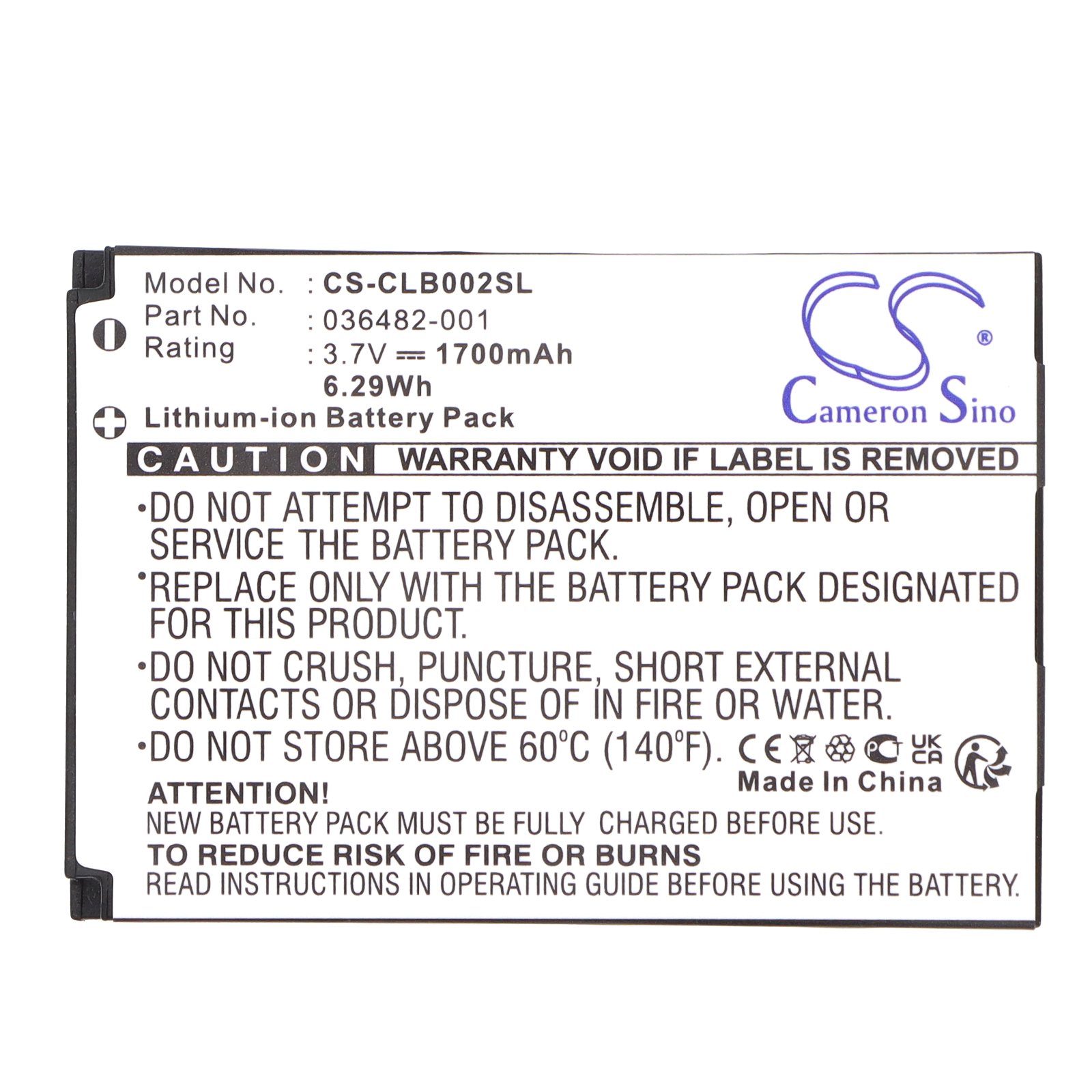 COLUMBIA BATTERY 036482 Omni-Heat Replacement Battery