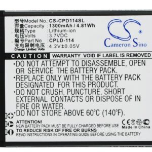 Coolpad 8079 CPLD-114 Replacement Battery 3.7V 1300mAh